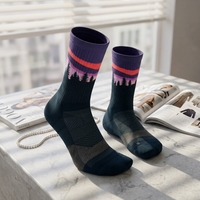 Chaussettes de trail mini-coussinées Trail Max, tricotées, anti-bactériennes, ODM, pour course à pied, automne, violet, petite taille