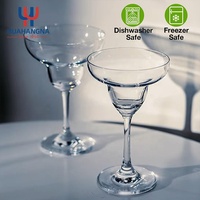 Ensemble de verres à pied classiques personnalisables avec logo, en cristal transparent, pour Daiquiri, Margarita, Pina Colada, Martini – Idéal pour les fêtes