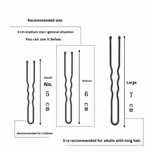 Barrettes à cheveux en métal en forme de U pour mariée, clips noirs en U, épingles à <span class=keywords><strong>chignon</strong></span> de danse, barrettes droites, accessoires pour cheveux pour femmes - Product Image 4