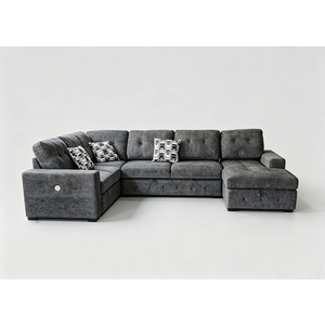 Canapé-<span class=keywords><strong>lit</strong></span> <span class=keywords><strong>d</strong></span>'angle <span class=keywords><strong>en</strong></span> forme de U contemporain et moderne Pinzhi Home, convertible et pliable, pour salon - Product Image 2