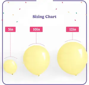 Balon Kuning Pastel Balon Kuning Pucat untuk Ulang Tahun, Dekorasi Pesta Pernikahan & Pertunangan, Pesta Anak-anak
