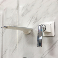 HIDEEP robinet d'évier mural moderne chromé/noir/blanc/or robinet d'eau chaude et froide pour salle de bain en laiton céramique contemporain