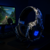 PS4 PC Dizüstü Bilgisayar Konsolu için Mikrofonlu USB 3.5mm Kulak Üstü Dinamik Sürücülü Oyun Kulaklığı