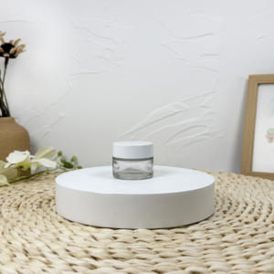 Frascos de vidrio Frasco de vidrio transparente redondo con tapa CR - Product Image 2