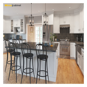 Hiện đại màu xám bóng Shaker thiết kế tủ bếp biểu tượng tùy chỉnh RTA Cucina completa đồ nội thất Trung Quốc cho căn hộ bao gồm bản lề - Product Image 3