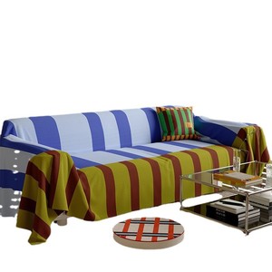 Funda de Sofá Retro a Rayas, Funda Elástica de Imitación de Lino para Sofá Doble, Cobertura Total, Tipo Almohadilla, Diseño Retro Jungle Walk - Product Image 4