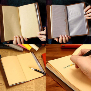 Cuaderno Retro de cuero PU hecho a mano, diario Vintage, cuaderno de bocetos, planificador Retro de viaje, gran oferta - Product Image 3