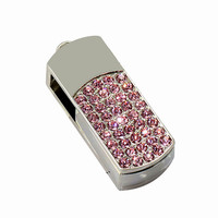 De cristal de joyería de almacenamiento de memoria de 8GB 16GB 32GB de Metal collar de diamantes Pen Drive Pendrive Usb Flash Drive