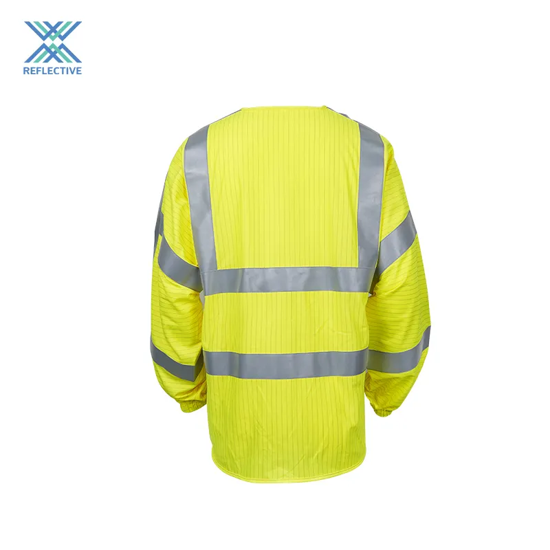 LX rompi keselamatan reflektif, rompi keamanan konstruksi Lengan Panjang Hi Vis rompi keselamatan jaket reflektor reflektif