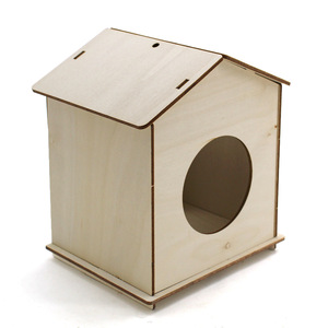 บ้านนกไม้ 142x120x165 มม. แบบจำลอง DIY เพื่อการศึกษาสำหรับเด็ก โครงการวิทยาศาสตร์ - Product Image 4