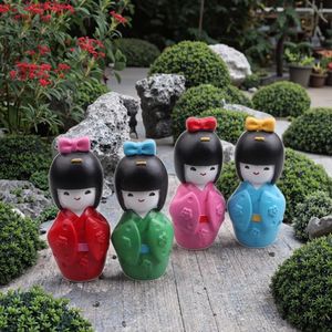 Muñecas japonesas, micropaisajes, adornos artesanales de resina, decoración del hogar para oficina, modelos de personajes, mesa de arena psicológica, arte de terapia - Product Image 2