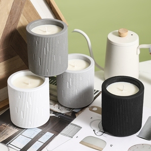 Bougie d'aromathérapie domestique en ciment simple nordique bougie bricolage décoration bougie de cire de soja - Product Image 5