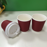 Gobelet en papier à double paroi pour café chaud, imprimé sur mesure, biodégradable, respectueux de l'environnement, importé, en kraft brun, qualité alimentaire