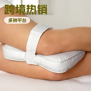 Square Leg Pillow 24cm Cotton Core Side Sleeping Knee Support Lumbar Spine Protection <b>White</b> Gray Solid Color - Product Image 3