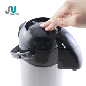 Bouteille d'eau isotherme en verre <span class=keywords><strong>rose</strong></span> avec pompe à <span class=keywords><strong>air</strong></span>, fond rotatif, isolation sous vide et poignée - Product Image 3