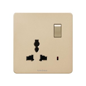 Prise murale universelle à 5 broches avec panneau tactile 10A, norme britannique, en matériau PC, design à paroi mince - Product Image 6