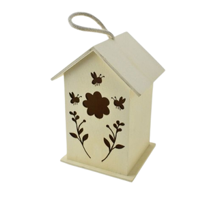 กรงนกแก้วประดับดอกไม้ตกแต่งบ้านระเบียงบ้านแขวนอุปกรณ์เสริมสวนบ้านนกแก้วสีน้ำตาล - Product Image 5