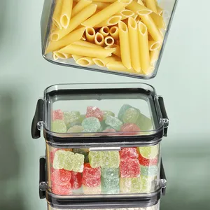 4 6 8 Pack Large Plastic Sealed Cans Plastic Storage Set Food Storage Container Organizer Box PP Kitchen Food Containers