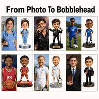 Figurine personnalisée en résine de couple bobblehead, statue de mariée et de marié personnalisée, sculpture photo, cadeau de mariage et d'anniversaire