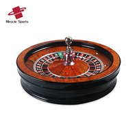 MG Table de roulette en bois de 32 pouces en option simple double 0 Roulette russe de style américain et européen