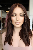 Cuticule de qualité supérieure alignée cheveux européens brun chocolat avec des tons chauds Luxe HD Lace Top perruque nœuds réalistes pour les femmes perte de cheveux