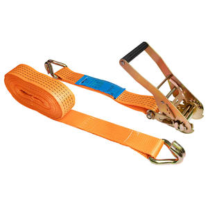 헤비 듀티 EN 인증 폴리에스터 트럭 바인딩 래칫 벨트 (50mm 5T) 더블 J 후크 래칫 타이 다운 래싱 스트랩 - Product Image 3