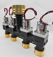 Vanne solénoïde d'irrigation à 4 voies à diaphragme 3/4 pouce BSP pour jardin, 3VDC, à impulsion bistable, en laiton