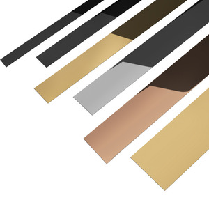 Bande décorative dorée en acier inoxydable standard AiSi laminée à froid auto-adhésive pour mur de fond de télévision - Product Image 2