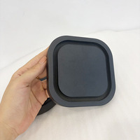 Base en bois faite à la main de forme personnalisée pour cloche en verre décorative, décorée au laser pour la décoration de la maison