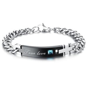 Fábrica de 316L de acero inoxidable verdadero amor pulsera de pareja de accesorios de diseño personalizado pulsera romántica/ - Product Image 2