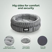 Lits lavables antidérapants et doux pour chats Lit rond en fausse fourrure pour chats Coussin de couchage pour chiot et chaton