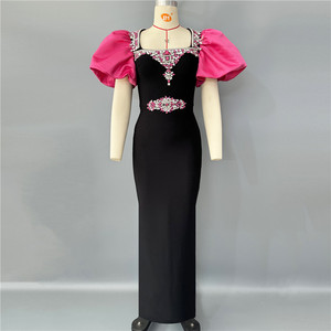 Venta al por mayor una línea de satén casual verano vestido de lentejuelas de lujo cumpleaños elegante fiesta mujeres vestido para damas - Product Image 6