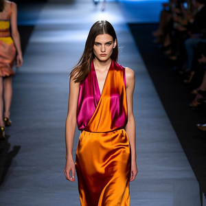 Tissu en satin polyester anti-pilule écologique 120gsm imprimé teint en tissu 100% trame Textile de maison pour les défilés de mode de <span class=keywords><strong>Paris</strong></span> tapisserie d'<span class=keywords><strong>ameublement</strong></span> - Product Image 1