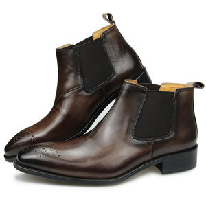 <span class=keywords><strong>Chelsea</strong></span> <span class=keywords><strong>uomo</strong></span> in vera pelle stivaletti eleganti oxford ufficio affari nero scarpe da caffè per inverno/primavera stivali <span class=keywords><strong>uomo</strong></span> - Product Image 2