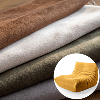 Tissu doux en faux daim en microfibre de polyester à faible coût pour tissu de rideau et tissu de canapé