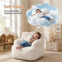 Fauteuil bean bag en mousse pour enfants, siège individuel confortable et écologique, idéal pour la chambre, le salon, les jeux, la lecture et la détente
