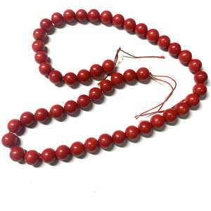 Cuentas Redondas Lisas de Coral Rojo Italiano, Coral Natural Hecho a Mano, Piedras Sueltas para Hacer Joyas - Product Image 3