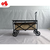 Vente en gros de DC-7803-T Poussette de plage de sable pliable en fer avec dessus de table OEM personnalisable pour le camping