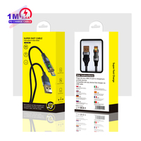 Cable de Carga Rápida Wonderphon YLC-043 de 60W con Conector USB de 8 Pines, Revestimiento de TPE Transparente y Ecológico para iPhone y Teléfonos Móviles Samsung