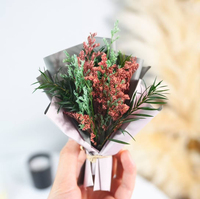 Offre Spéciale : Mini Bouquet de Fleurs Séchées – Craspedia Billy Balls Préservées, Écologiques, Vente en Gros Direct Usine OEM – Fête des Mères, Noël