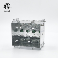 Caja de Conexiones Eléctrica Metálica de Pared de 2 Tomas con Certificación CETL, Nivel de Protección IP55