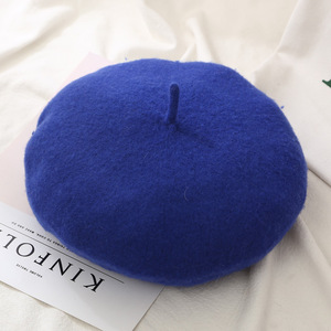 Solid Color Plain Wool Beret Drop <strong>Shipping</strong> Winter <strong>Hats</strong> French Beret for Women - Product Image 5