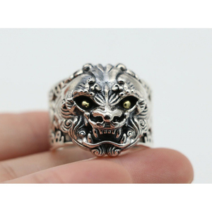 แหวนเงินแท้ S925 ลายปี่เซียะนำโชค ดีไซน์เปิด<span class=keywords><strong>วง</strong></span> แฟชั่นจีน เครื่องประดับนำโชคสุดฮิต - Product Image 5