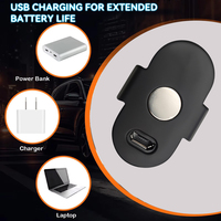 JHS 6PCS sans fil LED lumières stroboscopiques avec télécommande 8 couleurs USB Charing étanche pour voiture moto Drone avion vélo