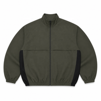 Veste coupe-vent unisexe à empiècements contrastants, col montant, fermeture éclair intégrale, streetwear technique, personnalisable OEM ODM, vente en gros, équipement en vrac