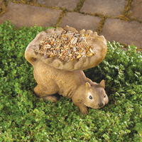 Offre Spéciale résine 8 "écureuil et gland mangeoire à oiseaux Pigeons maison d'oiseau personnalisé mangeoires pour animaux décoration décoration de jardin