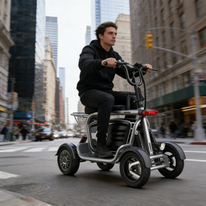 Bicicleta Eléctrica Plegable de Carga con 4 Ruedas, <span class=keywords><strong>Scooter</strong></span> Eléctrico de <span class=keywords><strong>Movilidad</strong></span> <span class=keywords><strong>para</strong></span> Personas Mayores, <span class=keywords><strong>para</strong></span> Compras - Product Image 1