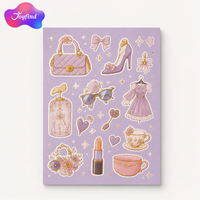 Feuilles d'autocollants personnalisés A5 A6, impression couleur, autocollants en vinyle imperméable, feuilles de vinyle blanc prédécoupées pour marques de vêtements