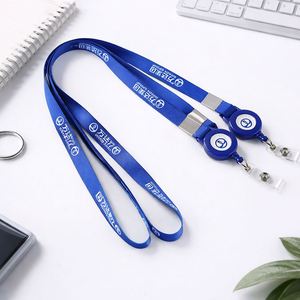 Nylon Fabric ID Lanyard Silk Screen Printed <b>Name</b> Badge Strap Washable Eco-Friendly Multi-Color Vinyl PVC Neck Strap Carabiner - Product Image 1