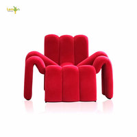 Chaises de salon en velours au design minimaliste en forme de ligne, chaise de canapé en forme d'araignée, design moderne unique, chaises de hall d'entrée de bureau